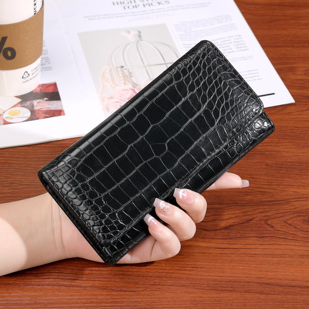 Luxury Crocodile Pattern Long Wallet for Women Large Capacity Clutch Purse Multi Card Holder Phone Wallet Fashion Lady Handbag