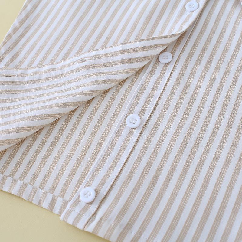 Saisonale Dekoration Falscher Kragen Damen Gestreifter Hemdkragen Baumwolle Falscher Kragen Frühling und Herbst Vielseitiger Professioneller Falscher Kragen