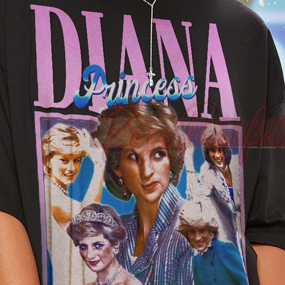 PRINCESS DIANA Vintage Tshirt  Princess Diana Bootleg Tees Lady Diana Fans Gi Unisex T-Shirt XL