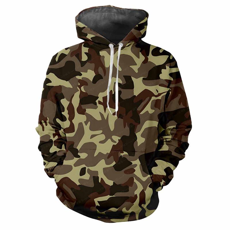

Толстовка с капюшоном Jungle Camouflage 3D Printed Spring Autumn Street Sweatshirt Свободная повседневная спортивная верхняя одежда для детей Классические камуфляжные толстовки с капюшоном XL