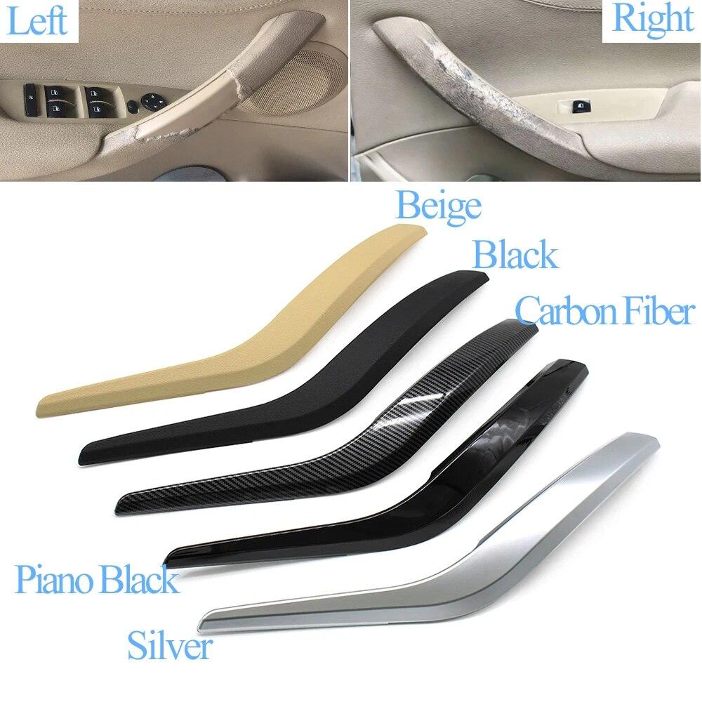 Car Black Beige Silver Carbon Left Right Inner Door Handle Cover Pull Outer Panel Trim Replacement For BMW X1 E84 2010-2016