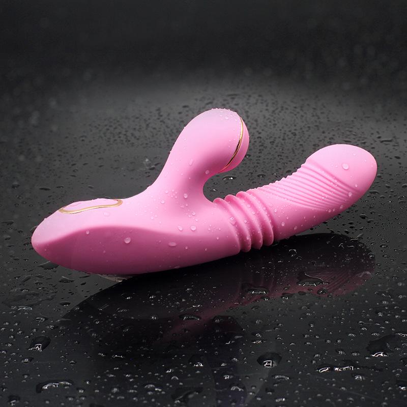 Automatický teleskopický dildo vibrátor Klitoris Sací vibrátor Orgasmus Sexuální hračka pro ženy Masturbátor Topení Králík Vibrátor