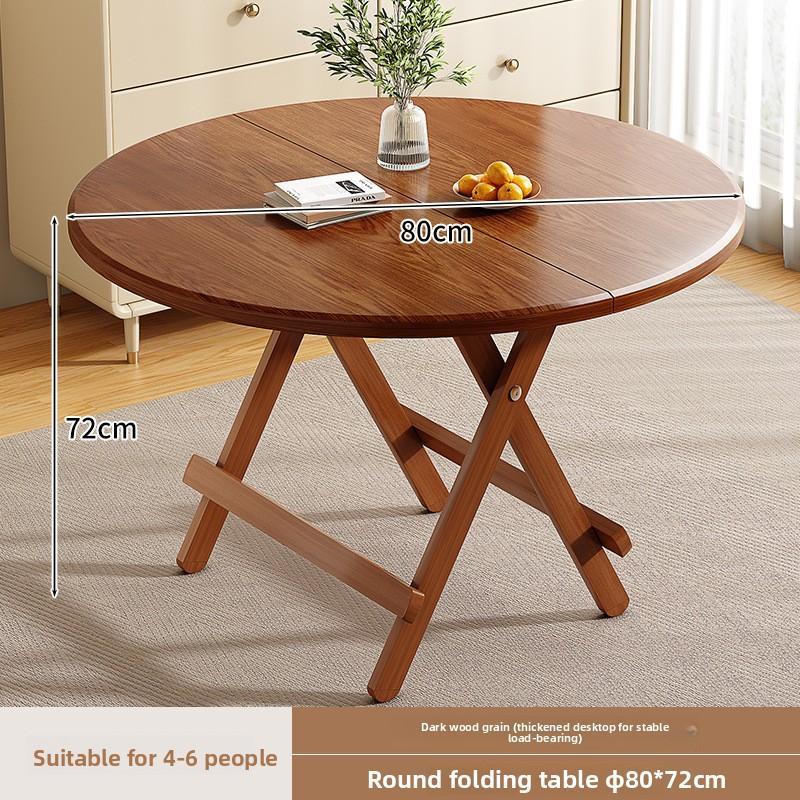 Sturdy Folding Dining Table - No Assembly Needed, Strong Stable Desk for Kitchen, Study & Office, round dining table,small table