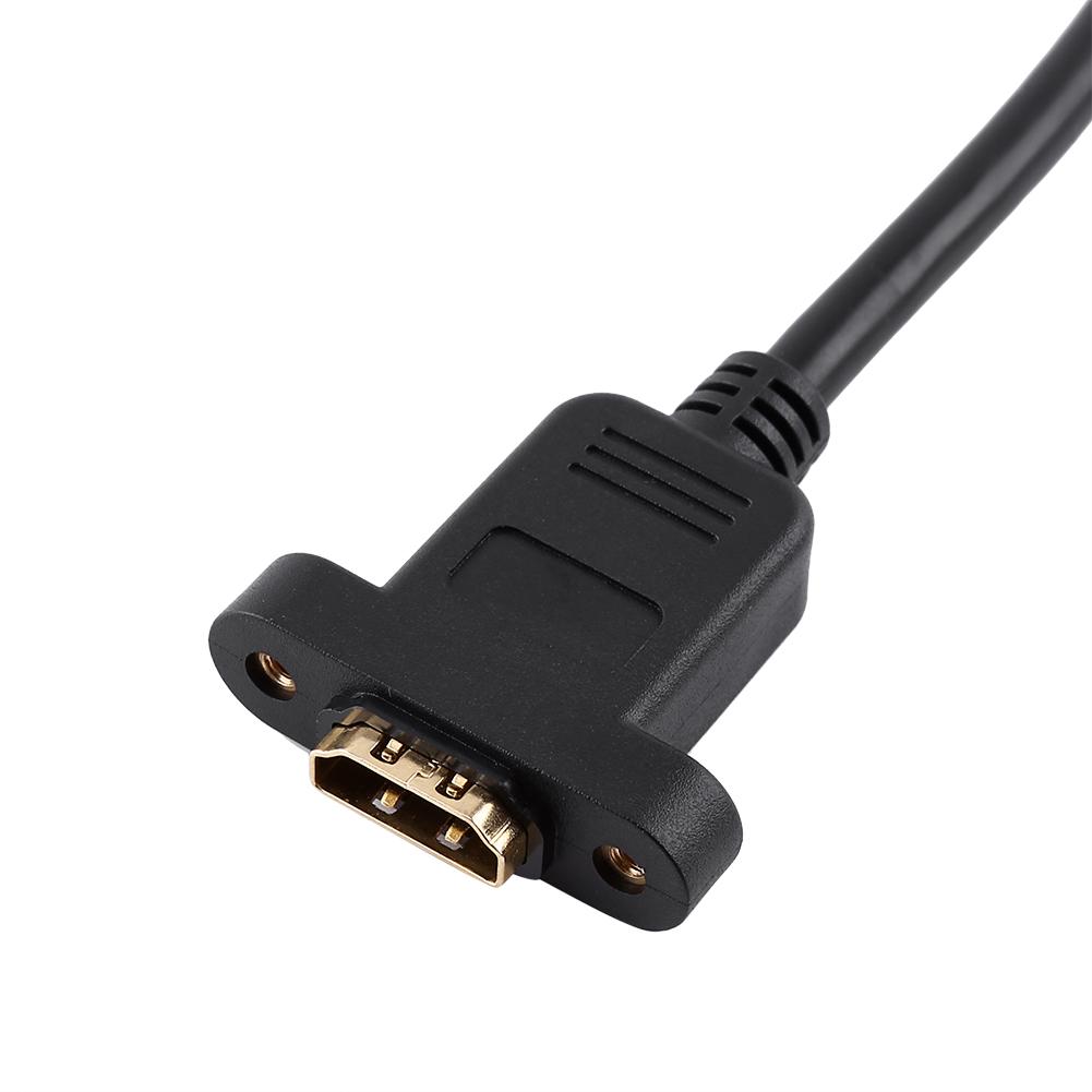 HDMI Male to HDMI A type Female Adapter Converter Extension Cable With Screw Hole 30cm