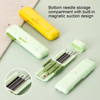 3-In-1 Needle Threader Seam Remover Needle Storage Box Hand Sewing Embroidery Cross Stitch Needle Threading Thread Removal Tools