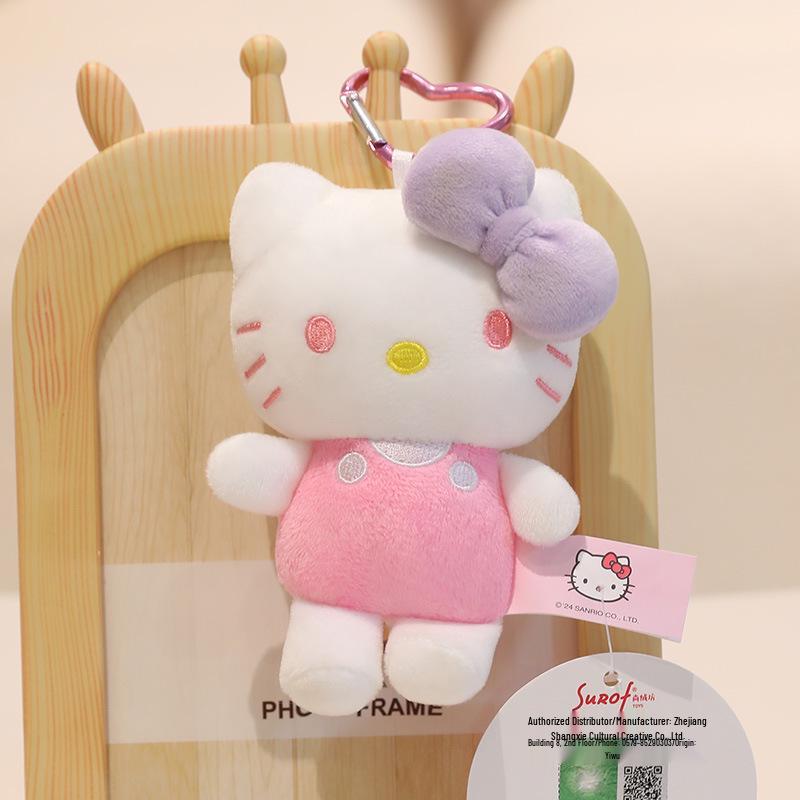 Hello Kitty Plüschpuppe Schlüsselanhänger – Niedliche Katze Schulranzen Anhänger