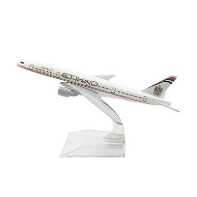 1/400 Modellspielzeug Druckguss Flugzeugmodell 16cm 777 Etihad B777 Legierung Flugzeugmodell Druckguss Flugzeugmodell für Geschenk Sammlung Kinder Schreibtisch