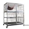 Stainless Steel Multi-Layer Indoor Cat Cage and Villa