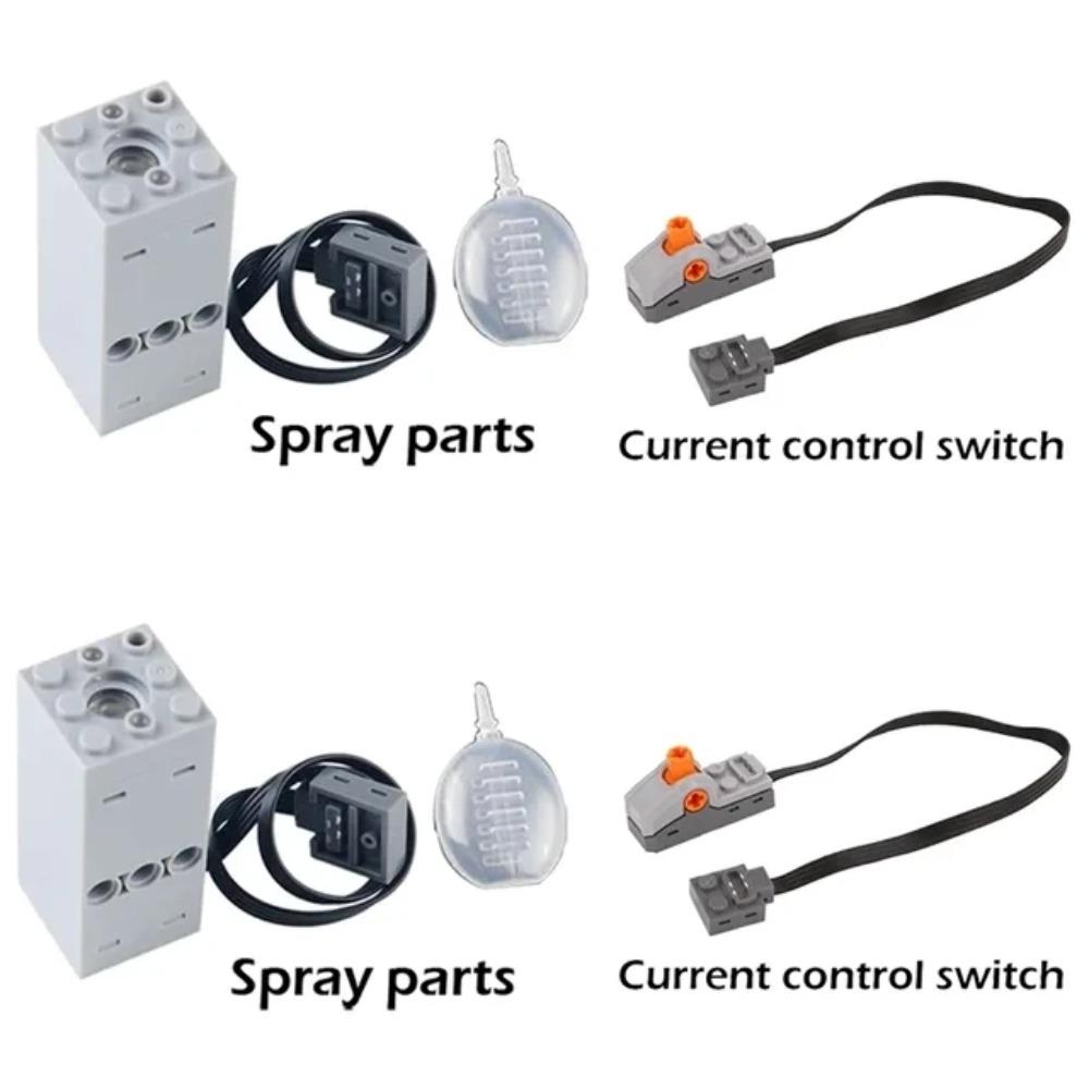 DIY Building Blocks Technical Motor Sprayer Electric Exhaust Modified Motor For High-Tech Train Car Parts Compatible with Legoed
