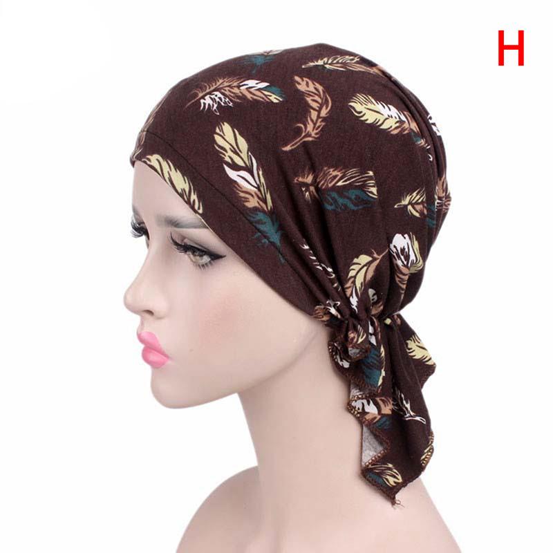 Women Muslim Turban Cancer Chemo Cap Stretch Wrap Beanie Head Scarf Cover Hats