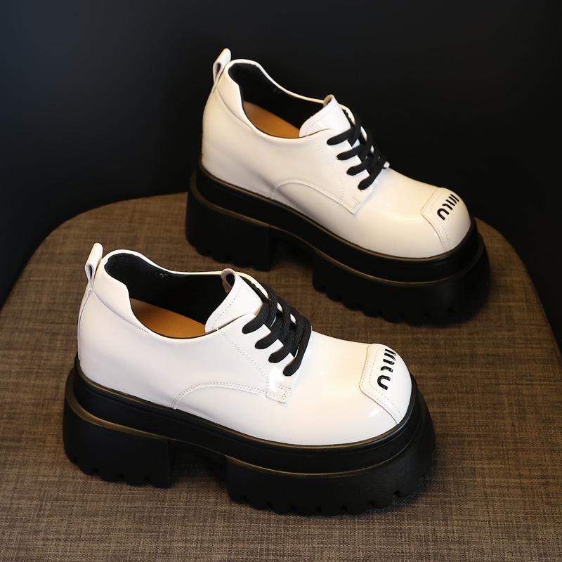 SJN9778-62 Small Thick-soled Inner Height Increase Versatile Loafers Women's Spring New Casual Single Shoes Trend