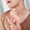 Boys' Temperament Ingot Necklace Platinum-Plated Temperament Street Popular Hip-Hop Jewelry