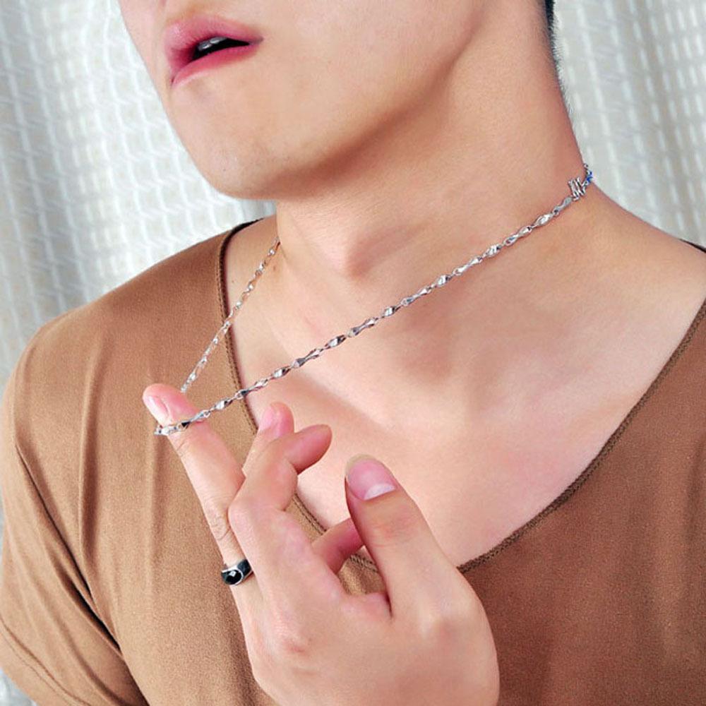 Boys' Temperament Ingot Necklace Platinum-Plated Temperament Street Popular Hip-Hop Jewelry