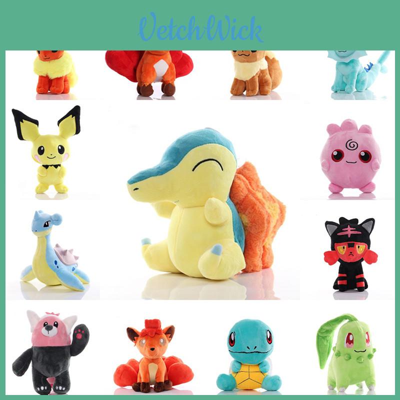 Soft And Cuddly Anime-inspired Pikachu And Eevee Plush Toy
