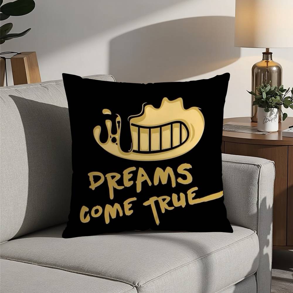 

Game B-Bendy and the Ink M-Machine Pillow Case 3D Print Polyester Fiber 40*40cm Home Sofa Throw Decoration Festival Gift 30x30cm 12x12in
