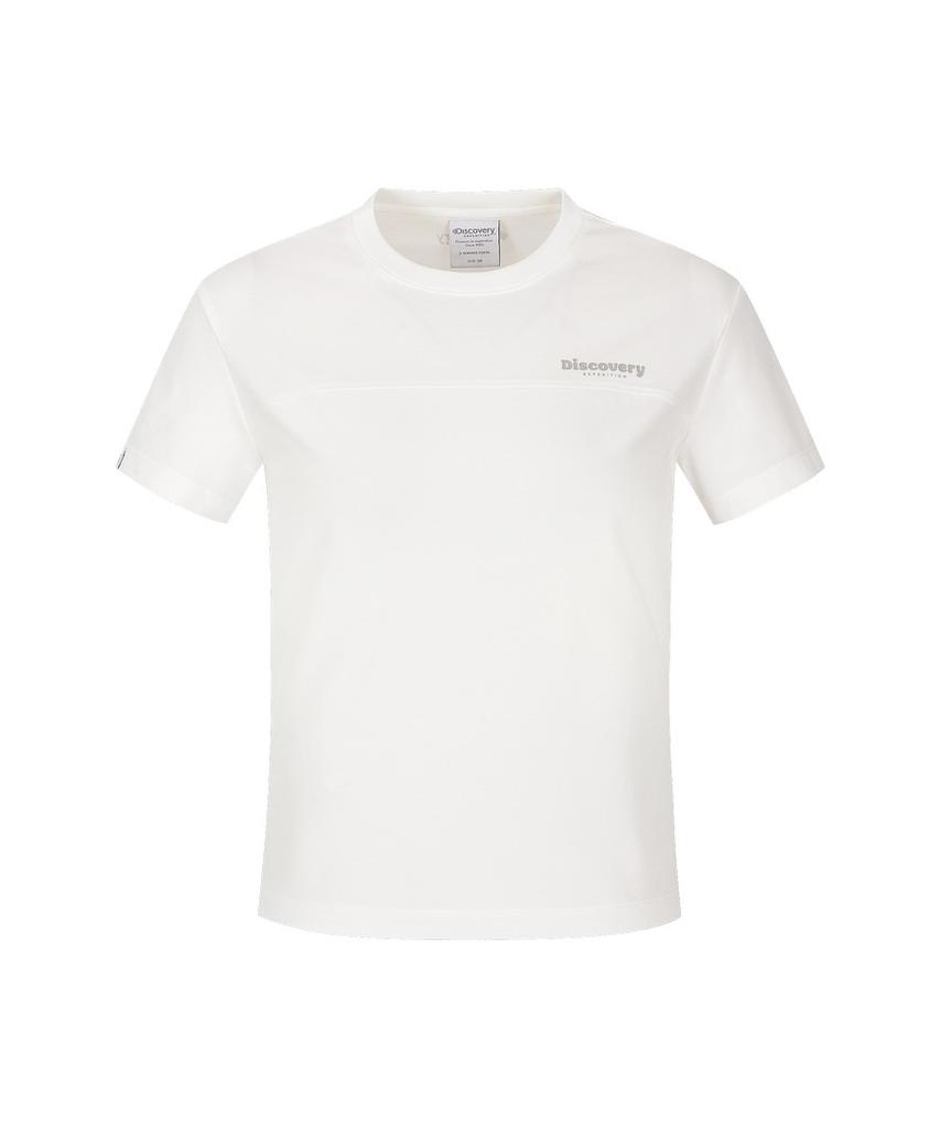 DISCOVERY EXPEDITION Women'S Slim Crop Short Sleeve T-Shirt (White)