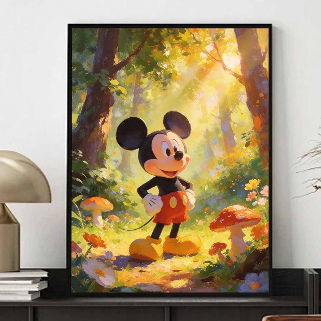 Disney Diamond Painting Art Kit Mickey Mouse Forest Flowers Mosaic Handmade Diy Gift Home Decor