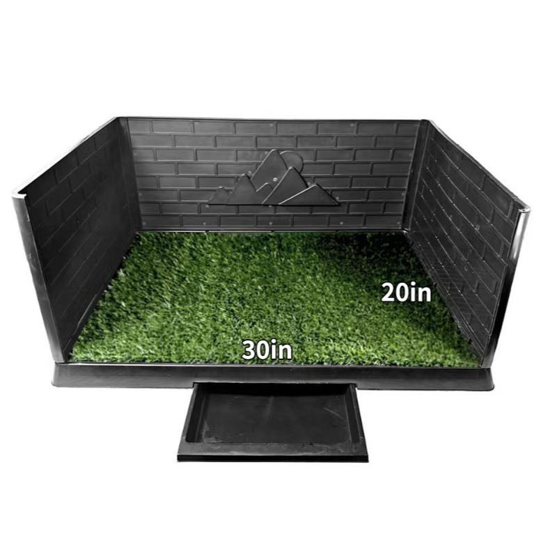 Dog Grass Toilet with Pee Pad Washable Dog Grass Pad Reusable Odor-Control for Pet Training Easy-Clean Pee Pads Non-Slip Mats