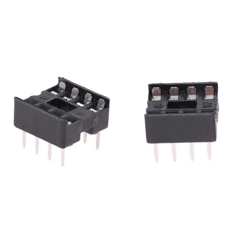 20Pcs Dip-8Pic Round Hole 8 Pins 2.54Mm Dip Dip8 Ic Sockets Adaptor Solder Type 8 Pin Chip Base Circuit Ic Connector