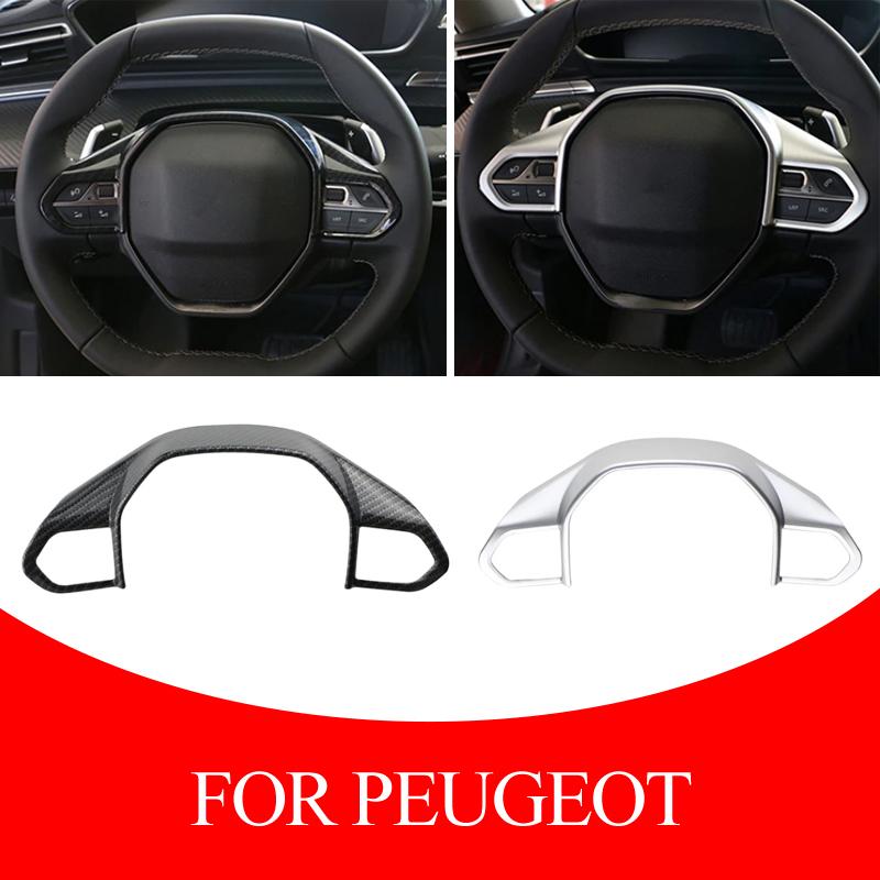 For Peugeot E-208 508 208 3008 GT 4008 5008 2016-2020 Car Steering Wheel Panel Cover Sequins Trim Accessories