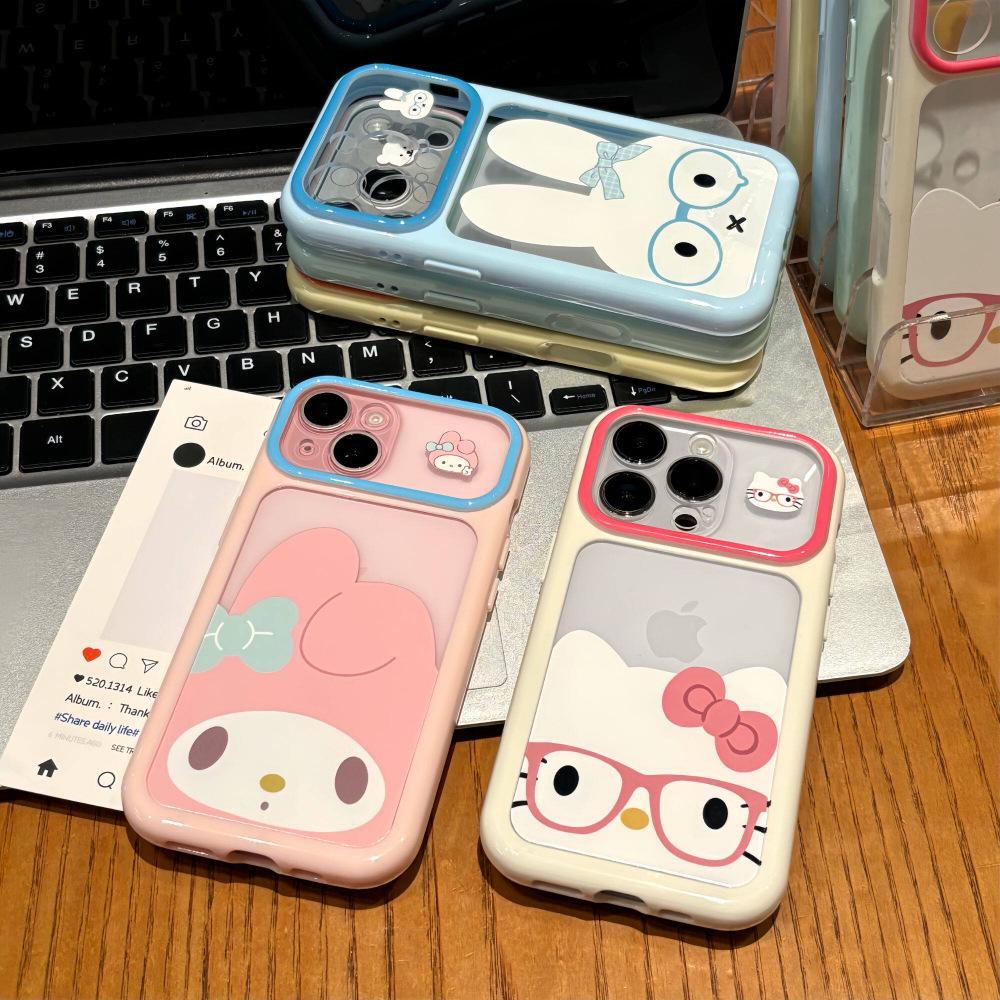 Bestie Style Cartoon Color Block Phone Case for Apple 17 Pro Max/18 Pro Max 16/15