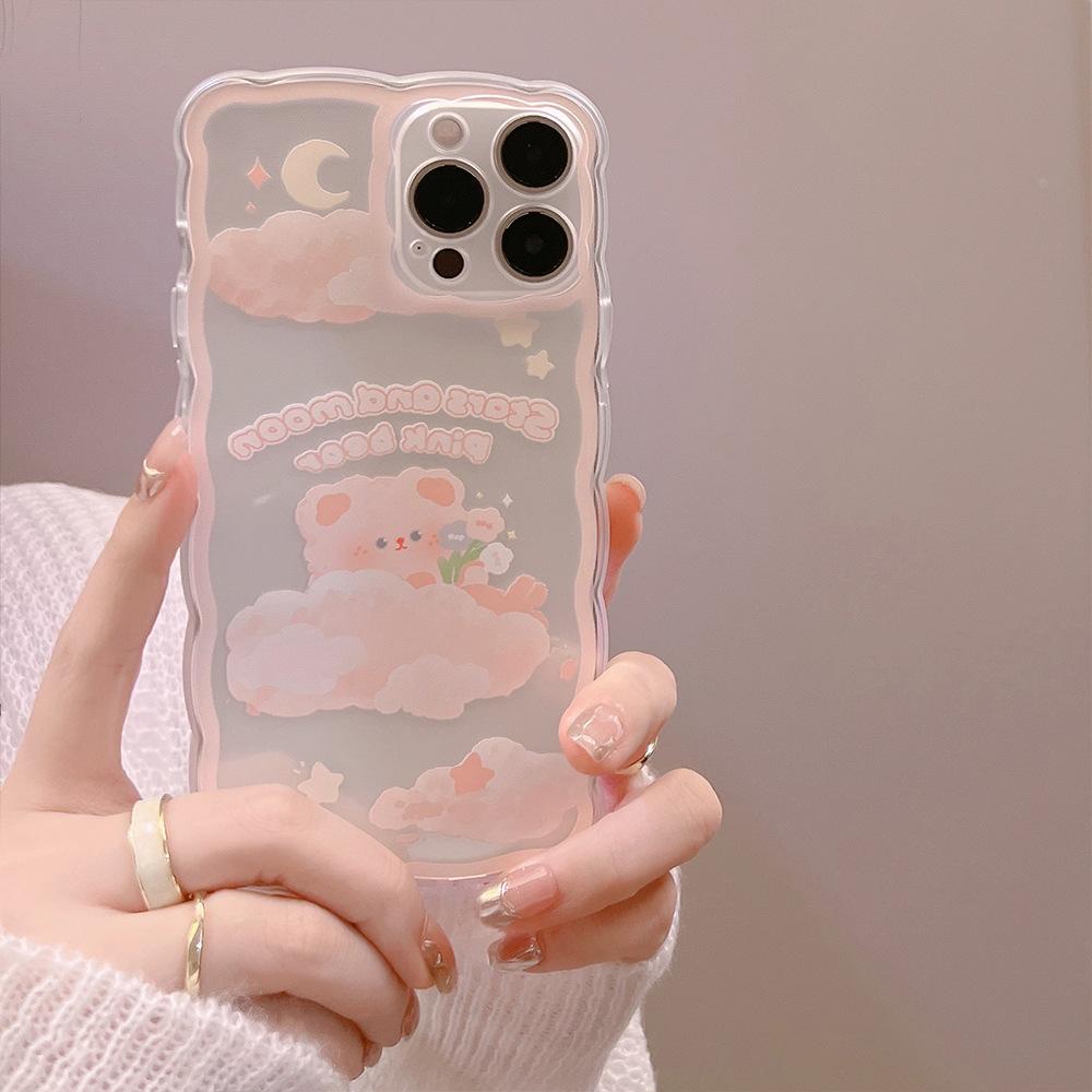 

Wavy Lace IPhone 15 Mobile Phone Case 13 Apple 14 Promax Transparent 12 Protective Case 16 Suitable for 11 Soft Case 16promax