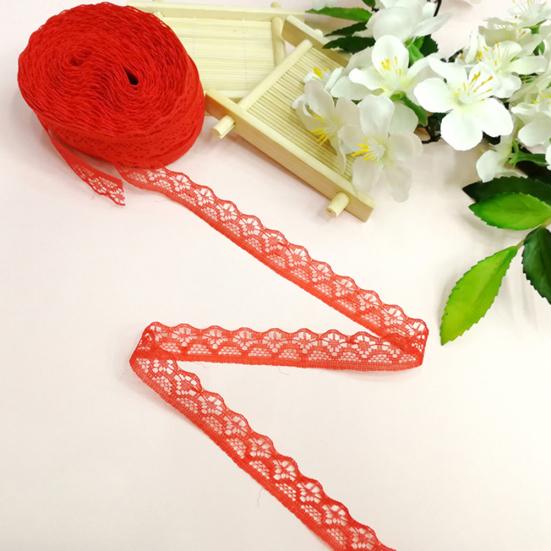 10 Yards Lace Ribbon 15mm Wide Trim DIY Fabric Wedding Decorative Sewing Rope