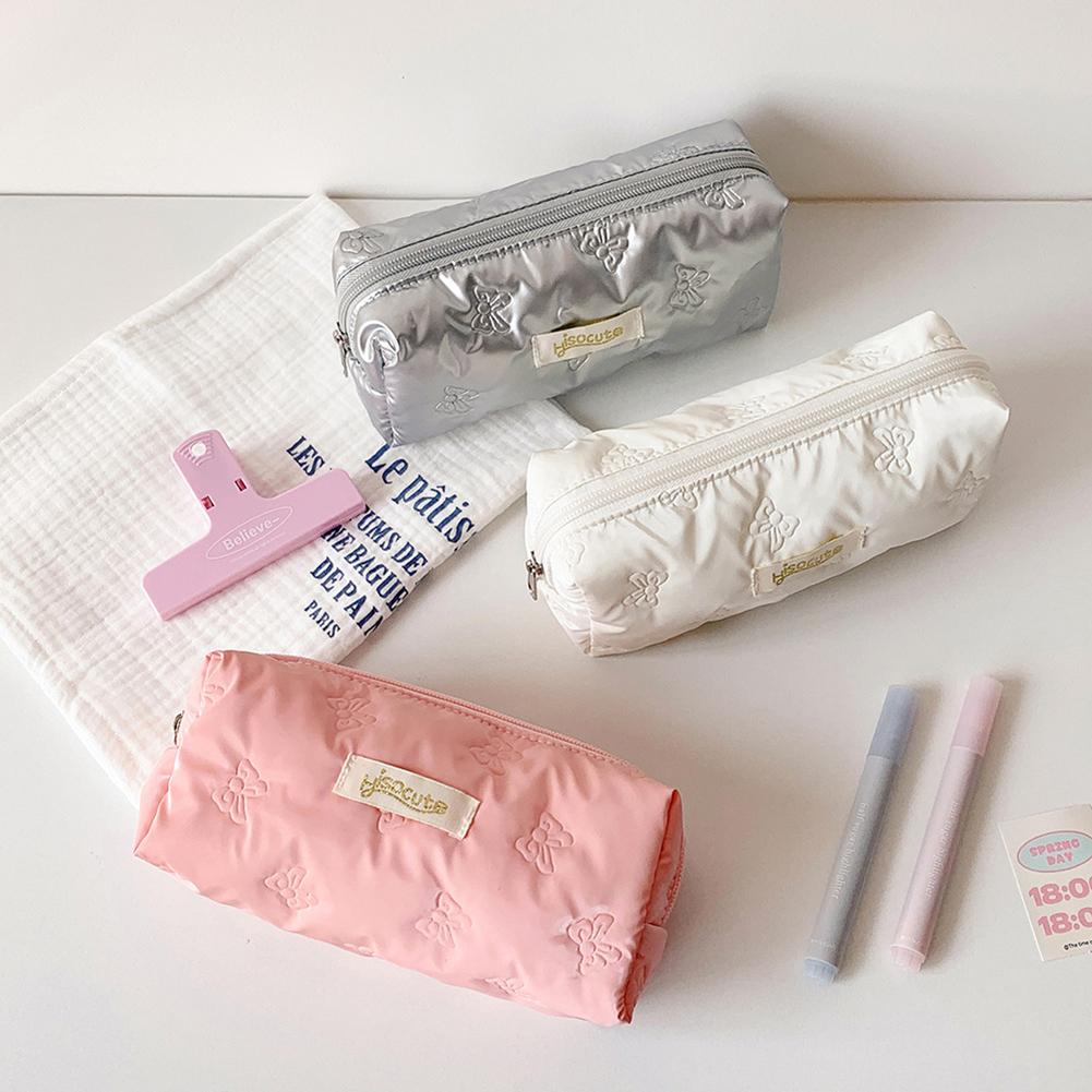 Bowknot Y2K Butterfly Pencil Case Korean Aesthetic Large Capacity Stationery Bag Desktop Storage Multi Function Cosmetic Pen Pouch for Students Gift