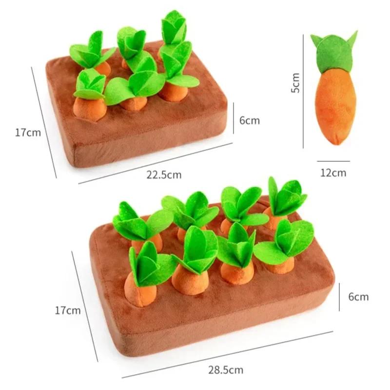 Plush Dog Toys Carrot Pulling Interactive Training Toys for Small Medium Dogs Cats Bite Resistant Puppy Chew Toy Pet Supplies