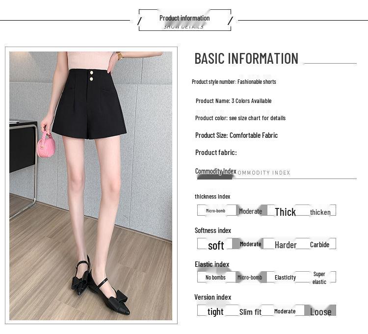 Korean Style High-Waisted Wide-Leg Slimming A-Line Shorts for Women - 2024 Summer Fashion