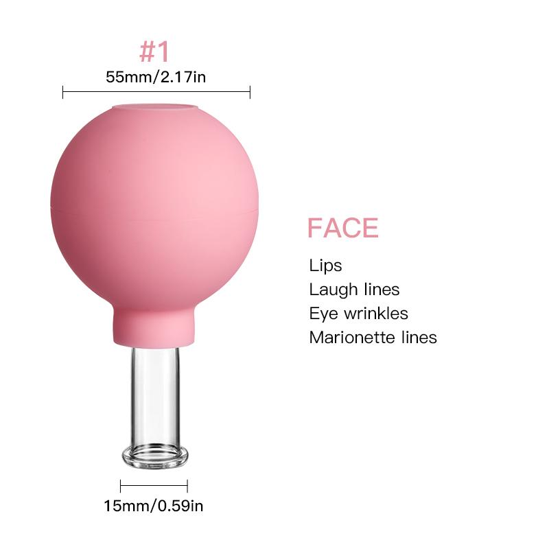 Rubber Massage Body Cups Glass Vacuum Cupping Anti Cellulite Suction Cup Massager for Face Facial Skin Lifting Tools