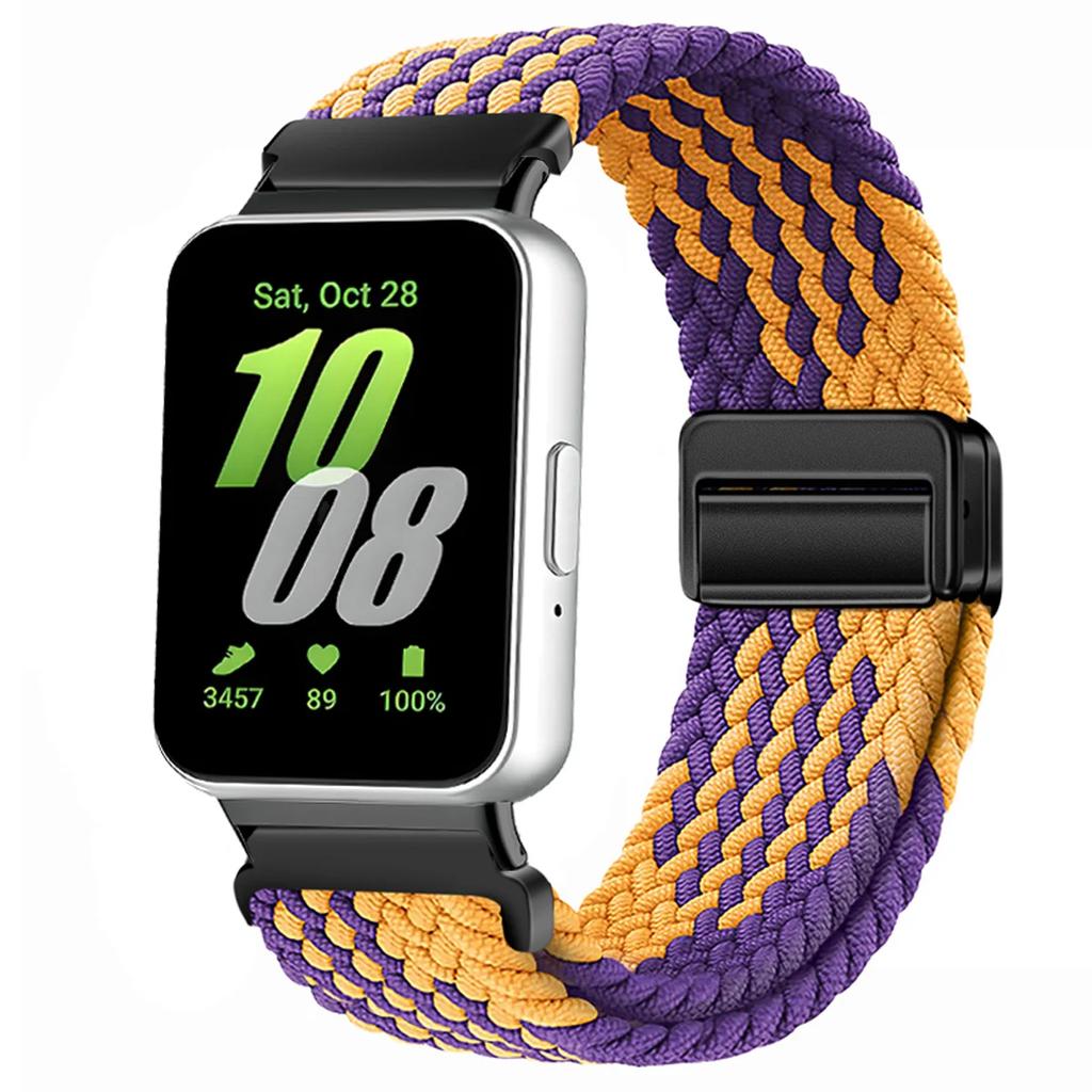Magnetic Sport for Samsung Galaxy Fit 3 Watch Braided Strap Watchband for Samsung Galaxy Fit 3 Band Accessories Replacement
