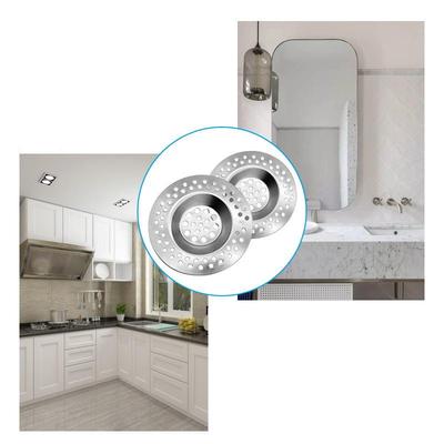 2Pcs Stainless Steel Sink Strainer Plug, Multifunction Drain Cover Filter For Home Bathroom, Home Essentials, Bathroom Tools