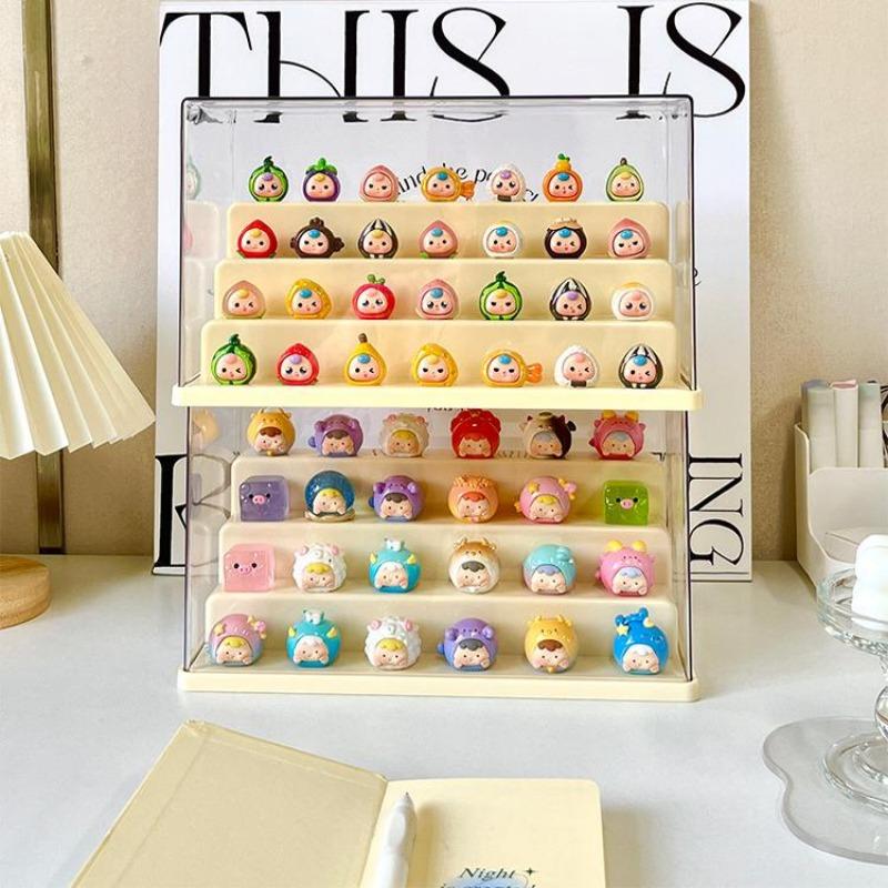 Clear Acrylic Display Case Dustproof Storage Organizer Box for Collectibles Figures Miniatures and Toy with Transparent Showcase