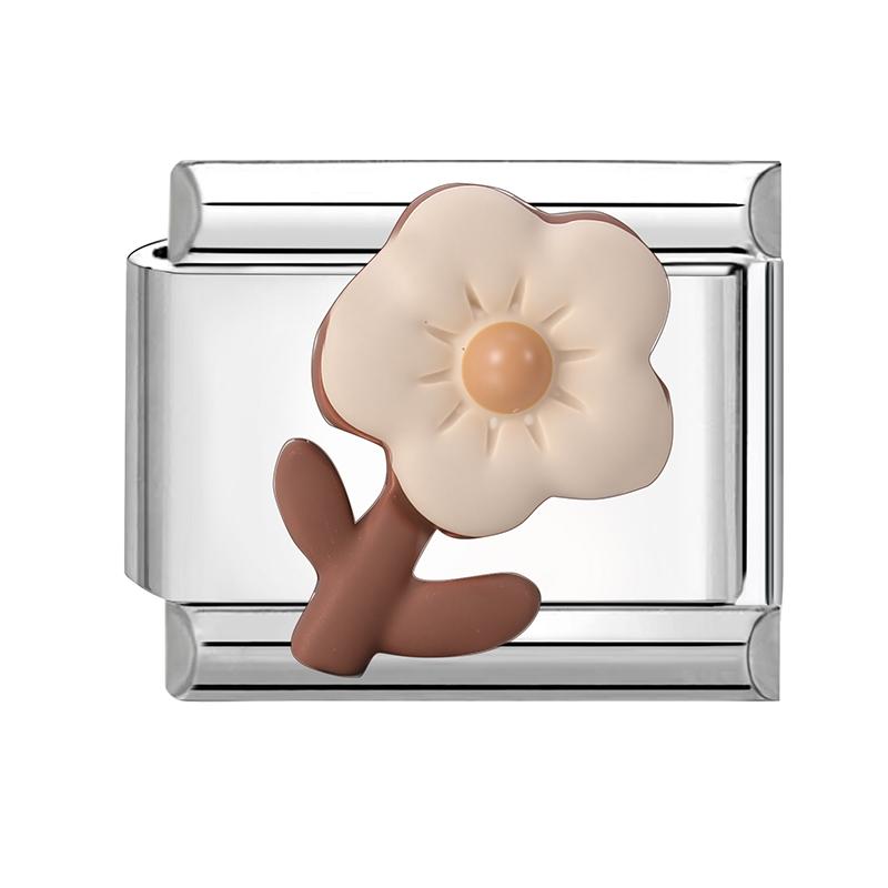 Cute 3D Series Red Apple Eye Heart Flower Bow Knot Italian Charm Link Fit 9mm Stainless Steel Jewelry DIY Making Bracelet Gift