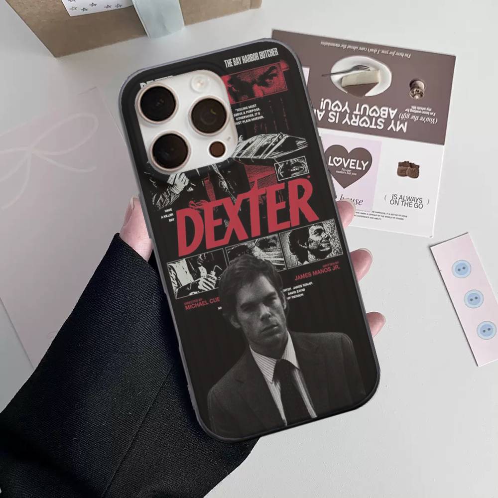 Dexter Morgan Per IPhone 16 15 11 12 13 14 17 Pro Max PLUS Pro Morbido Silicone Ondulato Posteriore Custodia per Telefono