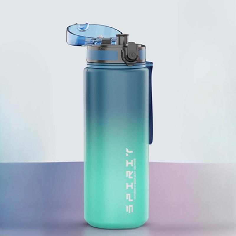 500ML Sports Water Bottle Leak Proof Colorful Plastic Cup with Filter and Portable Rope for Outdoor Travel Gym Fitness