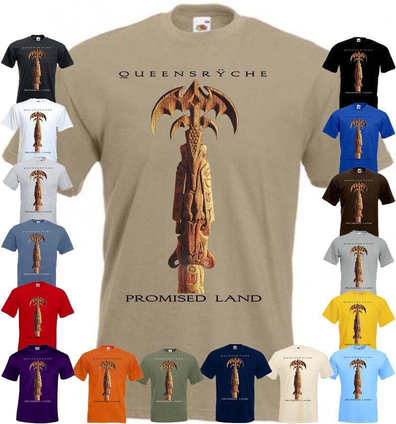 Queensrÿche Promised Land T shirt red khaki black heavy metal S-5XL L