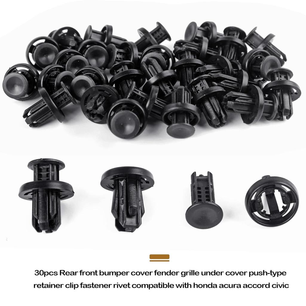 Assortment Push Retainer Clips Kit With 4 Size Compatible Honda Acura Accord Civic Fender Liner Bumper Replace 91501-TR0-003, 91512-SX0-003 - 121Pcs