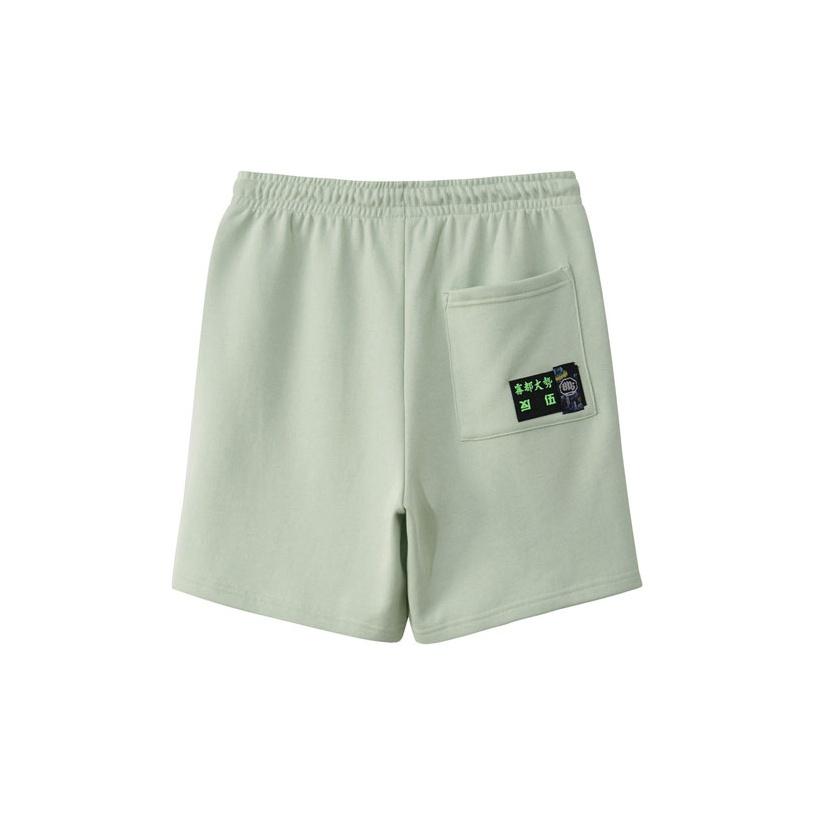 Li Ning Badfive Chongqing City Limited Edition Misty City Trend Print Loose Fit Drawstring Shorts Men shorts Foam-Green AKSR743-2