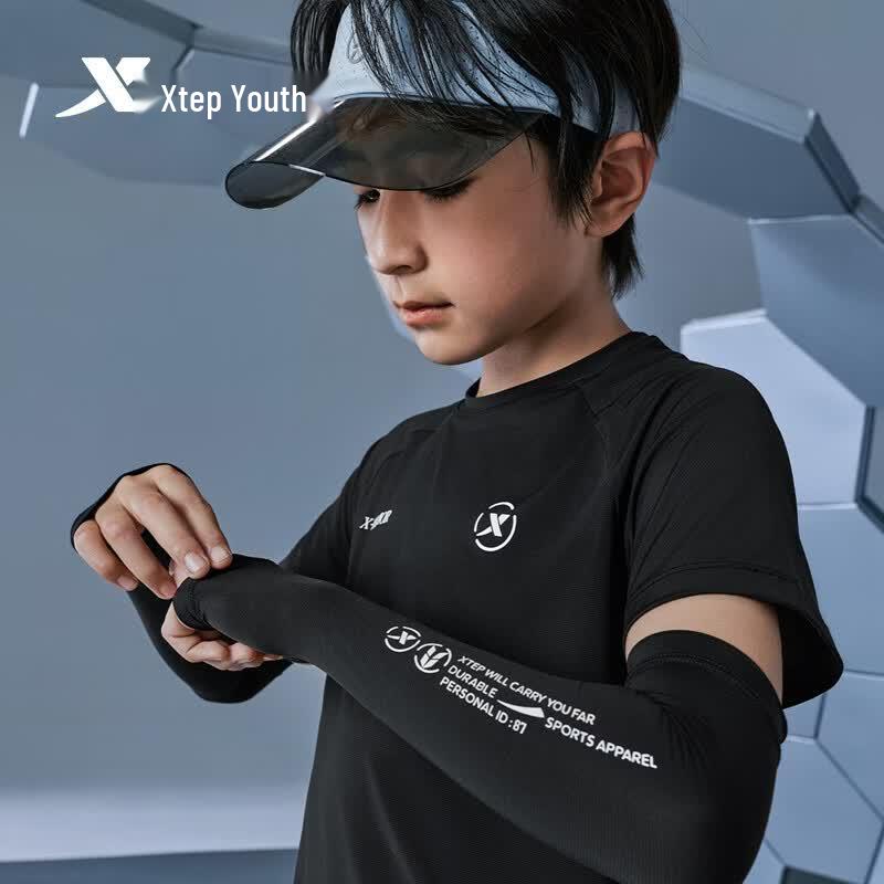 Xtep Kids' Protection Shield Ice-feel Quick-dry Short-sleeve T-shirt