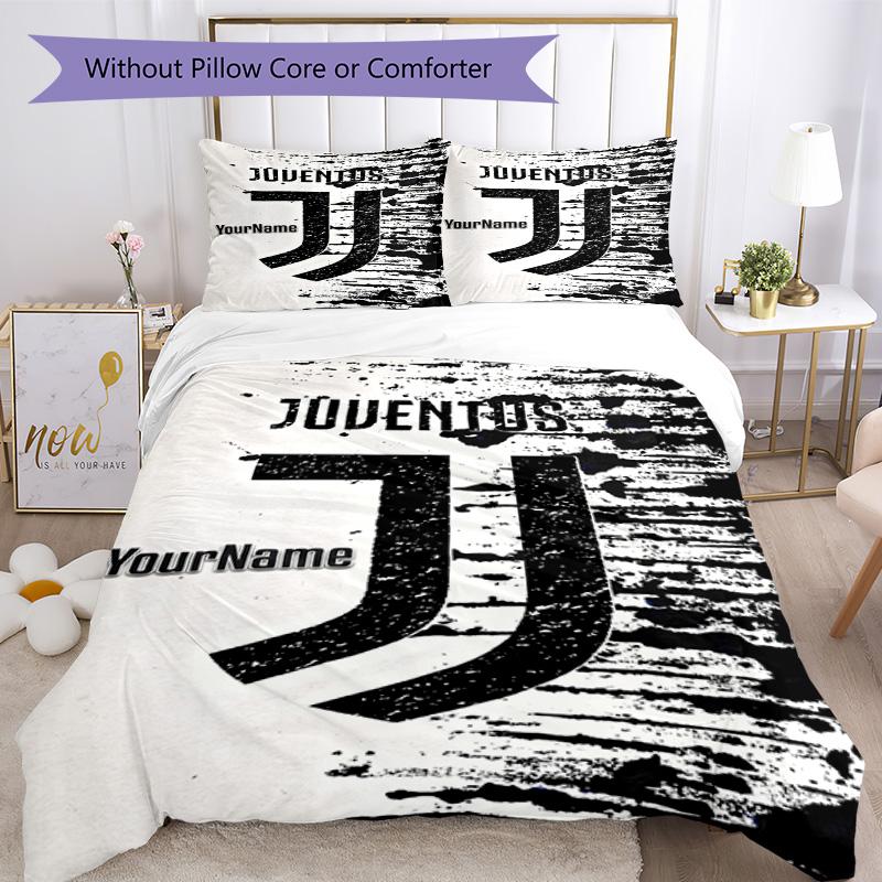 Juventus Customize Your Name Bedding Set Breathable Duvet Cover with Pillowcases Home Decoration Birthday Gift
