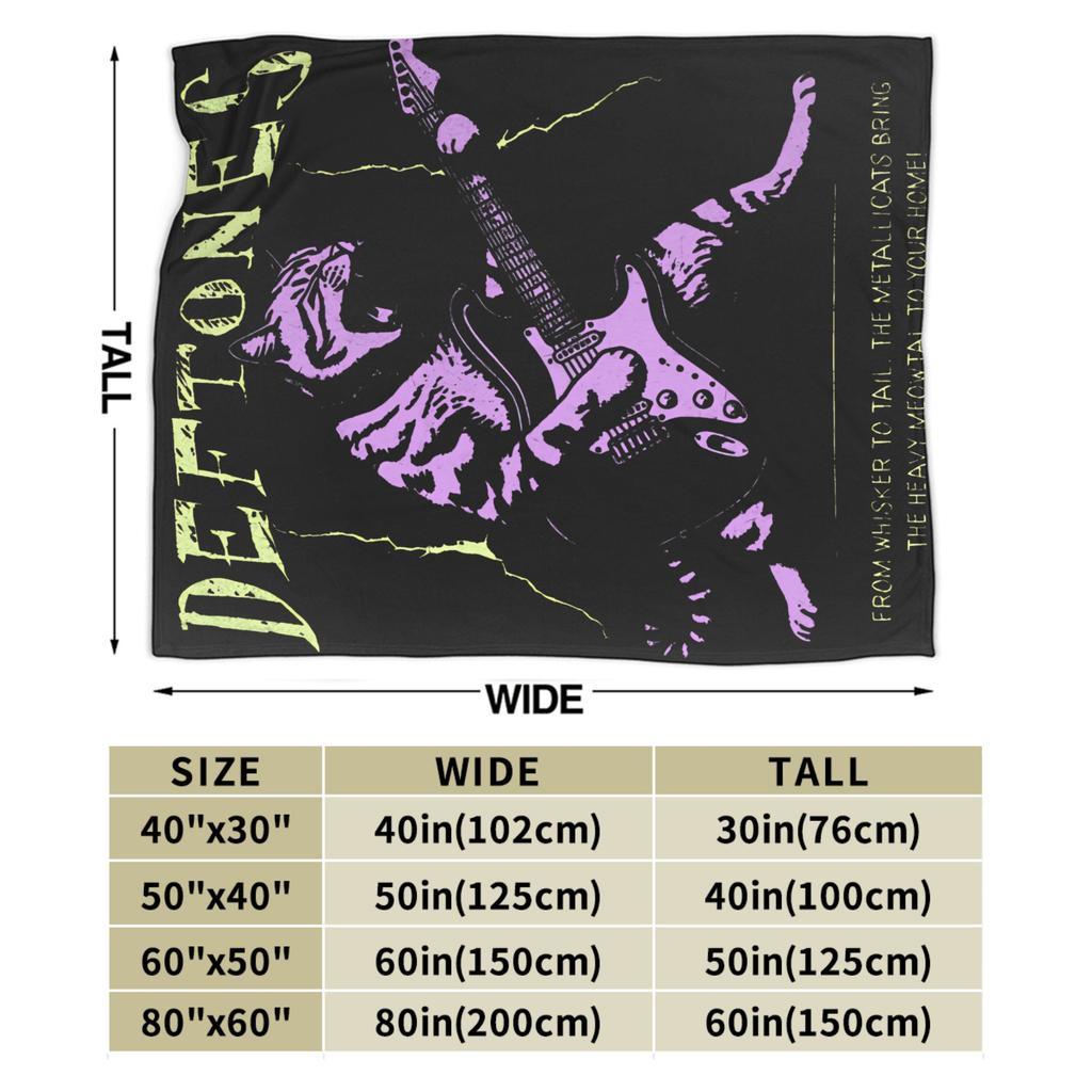 D-Deftoness Nu Metal Flannel Blanket Winter  Super Soft Bedding Throws for Students Couch Bed Funny Bedspread Sofa Bed Cover