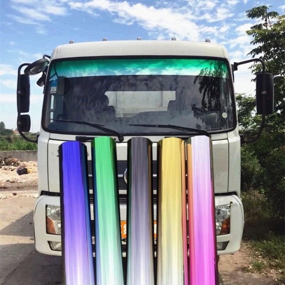 Iridescent Chameleon Windshield Film Heat Insulation Windshield Banner Car Sun Visor Strip