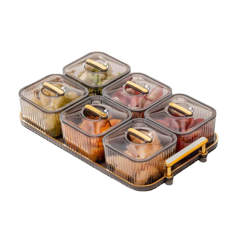Elegant Transparent Fruit and Snack Display Plate for Living Room