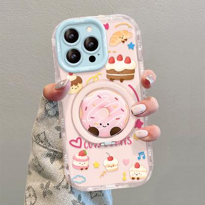 Süße Jelly-Handyhülle mit Dessert-Thema und 360°-Ständer für iPhone