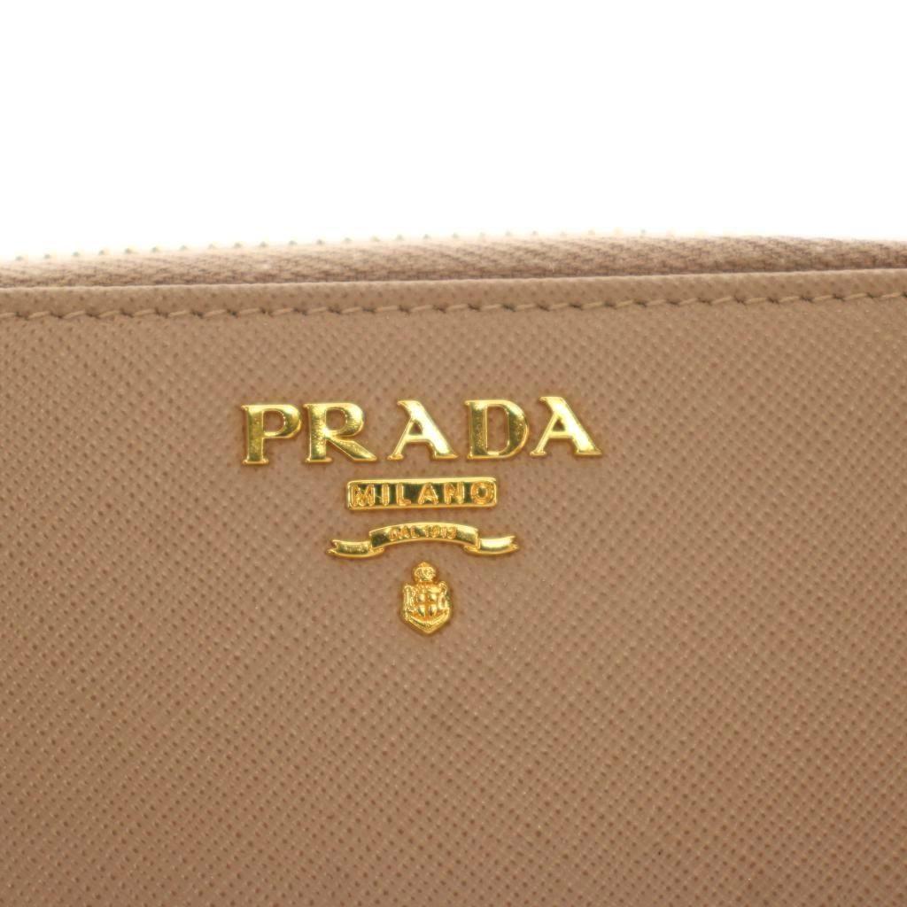 Used Prada PRADA 6-ring key case, round zipper, leather, pink, 1PG604 /MI OS OH