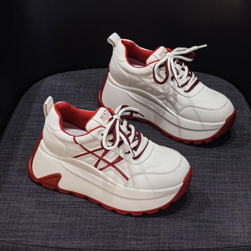 Autumn Women's Shoes Shoes Heightened Casual Fashion Bread Shoes Versatile Platform Female Students