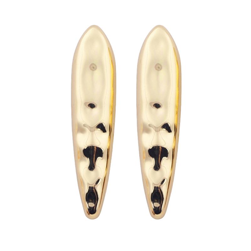 Cercei Stud Aurii Irregulați cu Ciocan pentru Femei Fată Estetică Coreeană Iubire Viața de Zi cu Zi Bijuterii Minimaliste