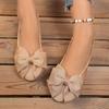 Plus Size Lightweight Women's Driving Shoes - 2026 Spring/Autumn Bow Flats